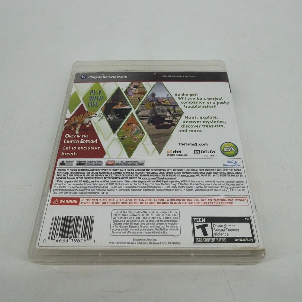 The Sims 3 For Sony PlayStation 3 PS3 Very Good - Complete w/ Manual
